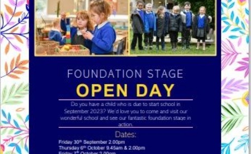  Foundation Open days... 